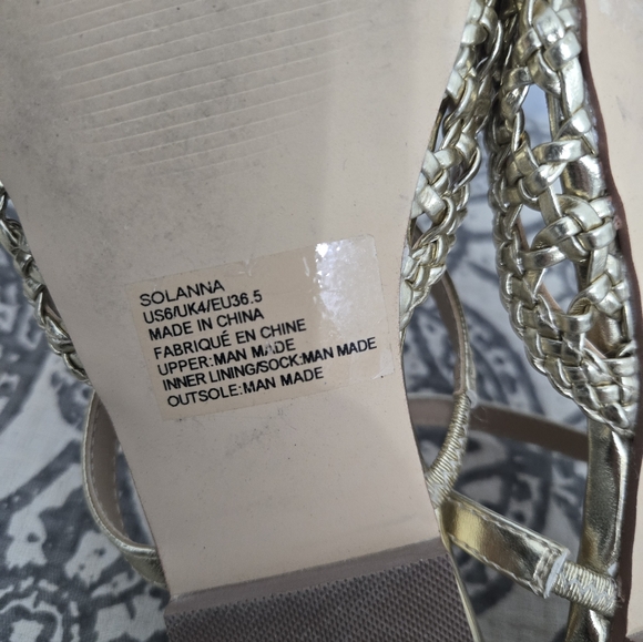 JF Solanna Gold Woven Mules - Picture 9 of 11